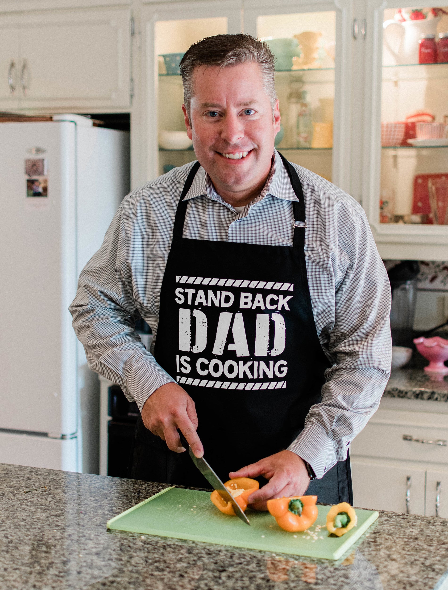 You should wear an apron EVERYTIME you cook. An apron everyday keeps the  stains away. 