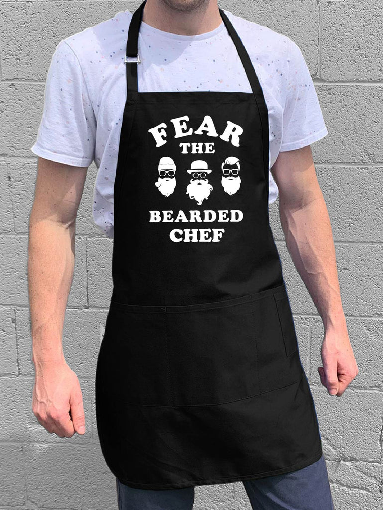 Skull Chef Funny Aprons Kitchen Cooking Apron BBQ Grill Gift for Dad Men Women