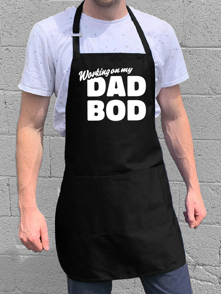 Working On My Dad Bod Apron - Black