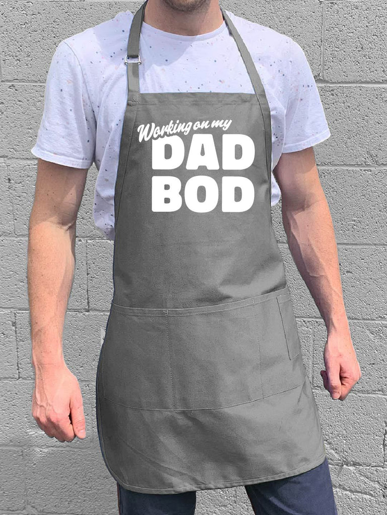 Working On My Dad Bod Apron - Gray