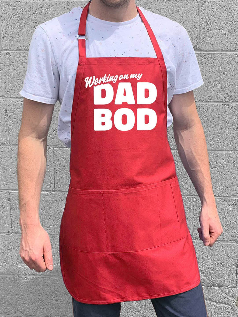 Working On My Dad Bod Apron - Red
