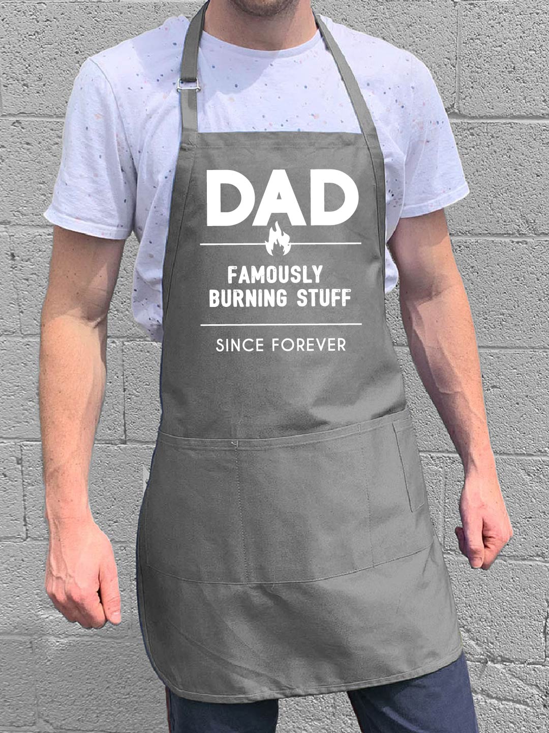 Funny BBQ Apron Novelty Aprons Cooking Gifts for Men 100% Cotton 2 Pockets  the Grillfather Gift for Fathers Day -  Sweden