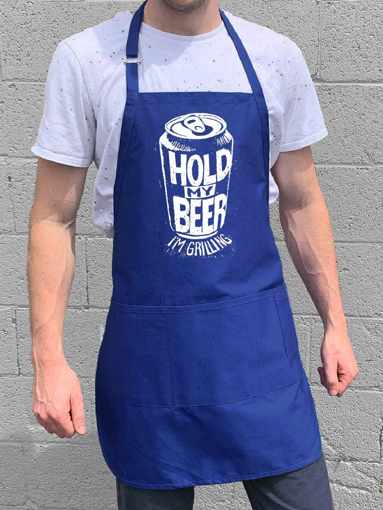 Hold My Beer Apron - Blue