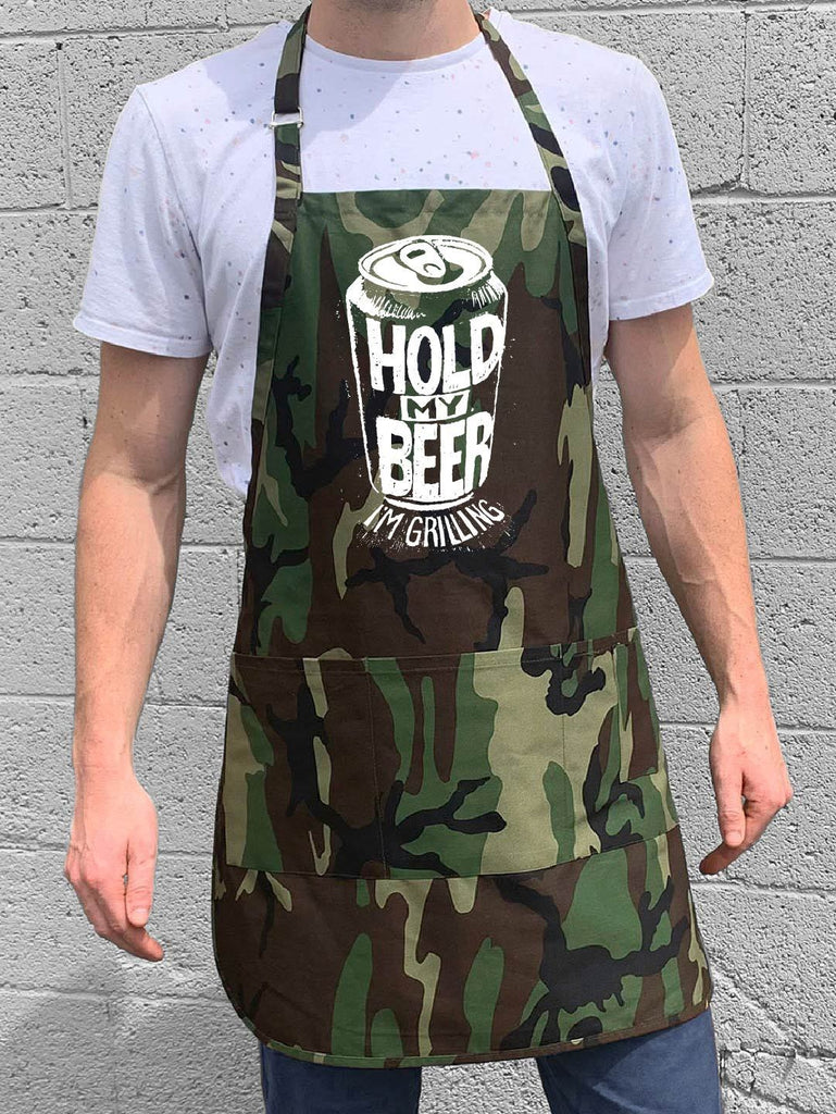 Hold My Beer Apron - Camo
