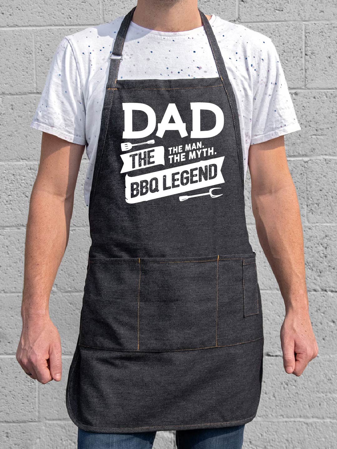 Dad Apron The Grillfather BBQ Grilling Apron For Men Smoker Grill