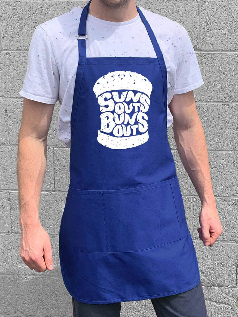 Suns Out Buns Out Apron - Blue