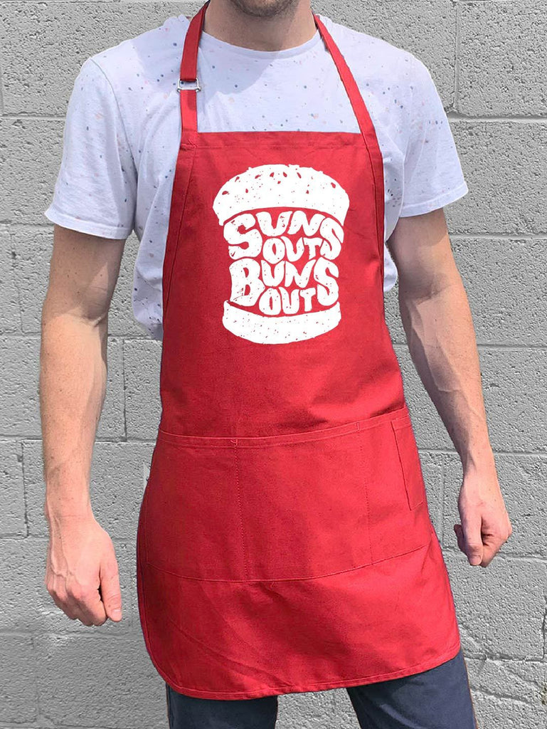 Suns Out Buns Out Apron - Red