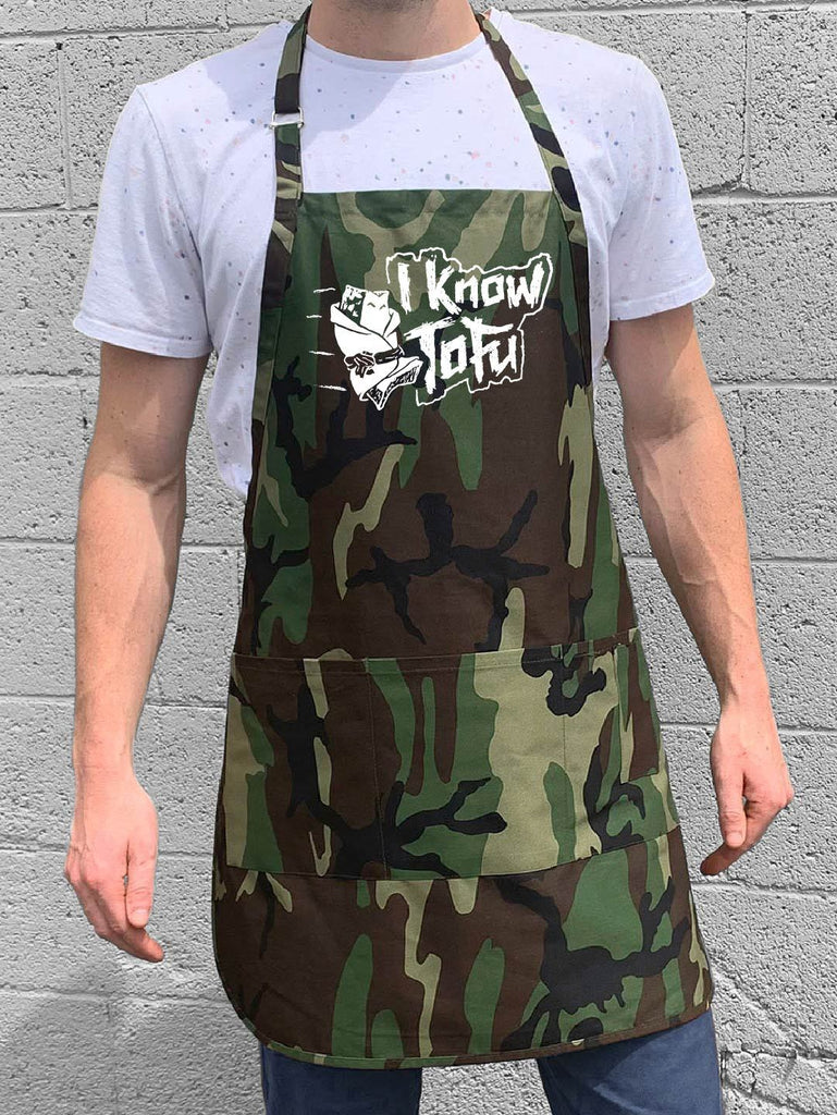 I Know Tofu Apron - Camo